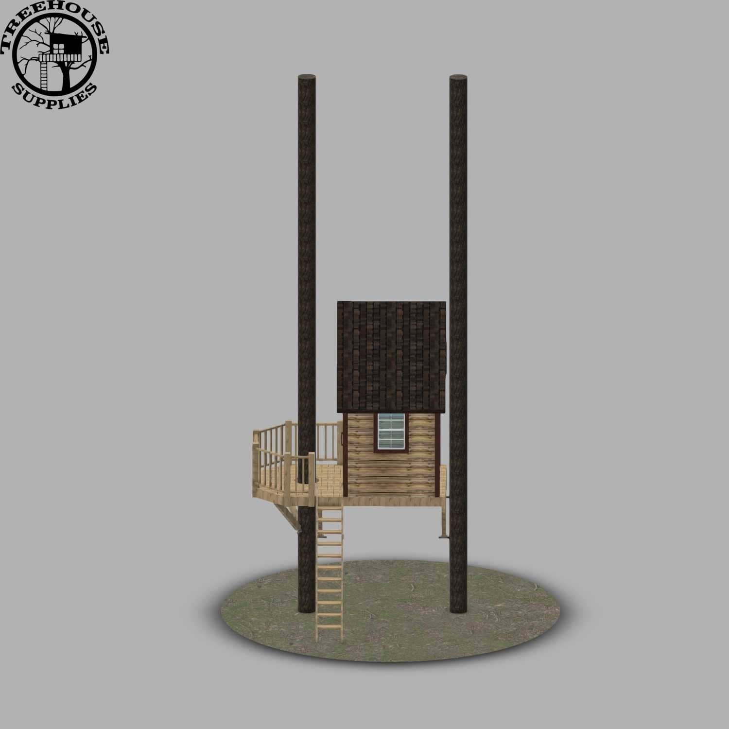 Treehouse Supplies THE TAHOE: 8' X 14 Rectangular Treehouse Plan 