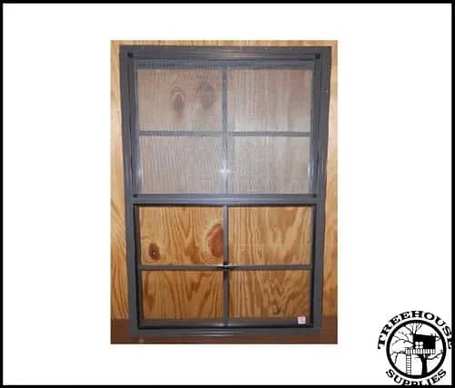 Single Hung Treehouse Windows 24' x 36' - Brown