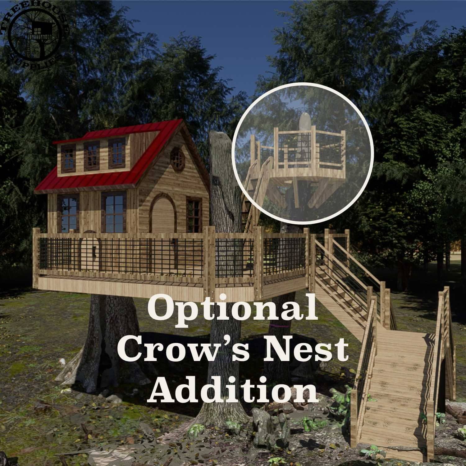 Treehouse Supplies Treehouse Design Package: Crow's Nest add on 