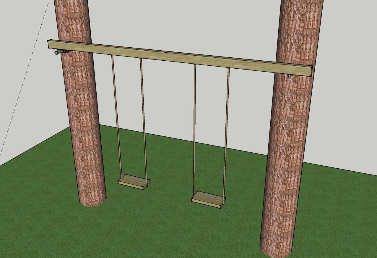 SWING BETWEEN TREE KIT W/INSTRUCTIONS