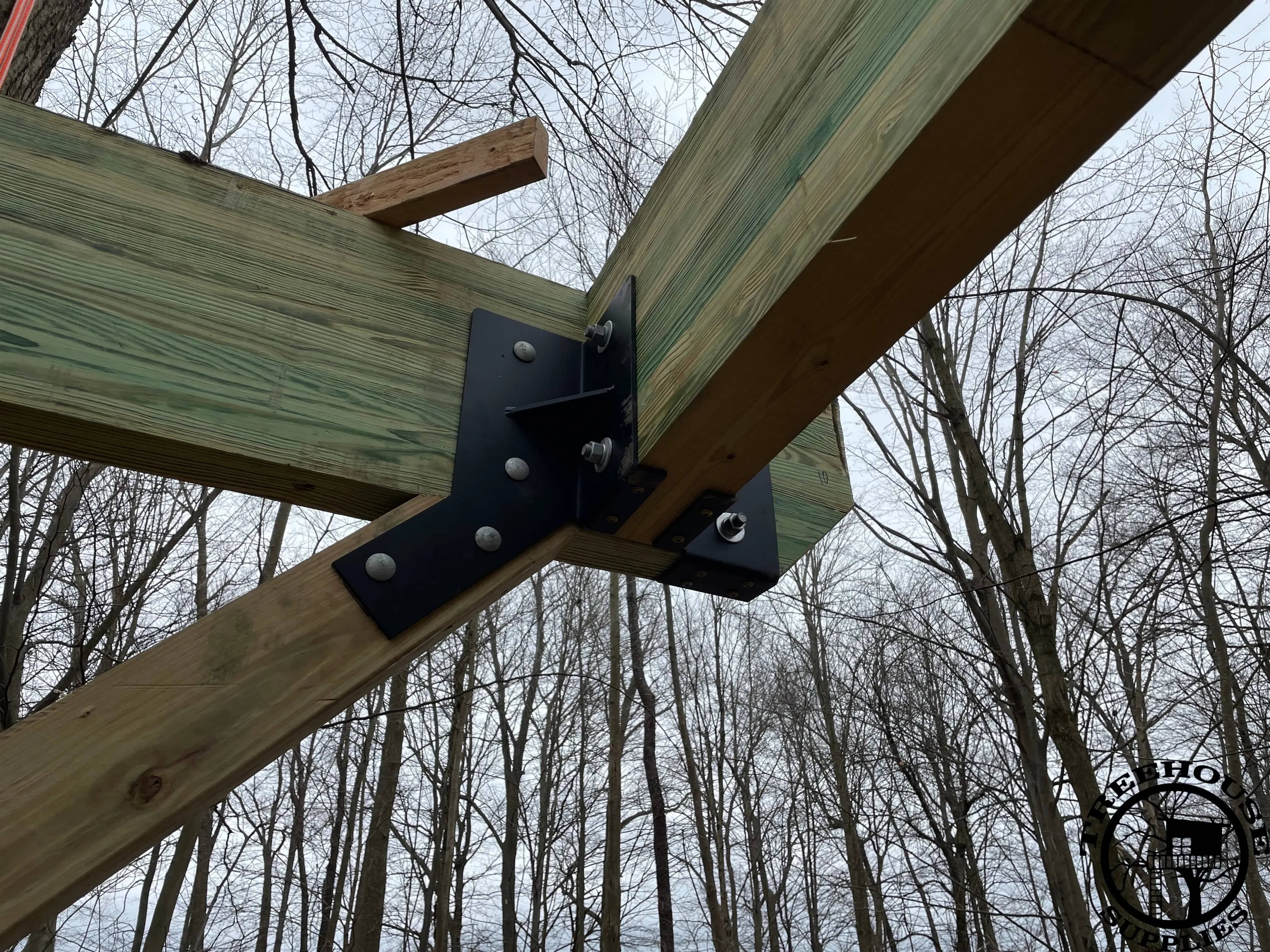 TBGL RIGHT TRIBEAM TO GLULAM BRACKET - Treehouse Supplies