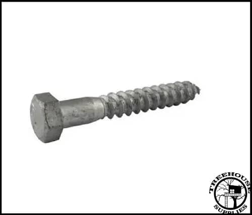 TREE HOUSE LAG BOLT 3/4" X 5" GALVANIZED LAG SCREW - Treehouse Supplies