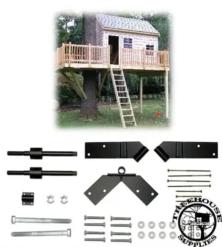 1 TREE 2 POST 12'X14' STANDARD TREEHOUSE KIT - Treehouse Supplies