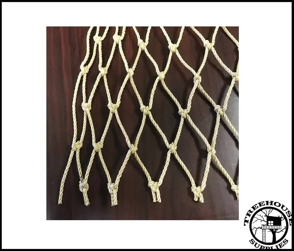 Treehouse Supplies THREE STRAND KNOTTED 2" DIAMOND NETTING - 1 FOOT SAMPLE