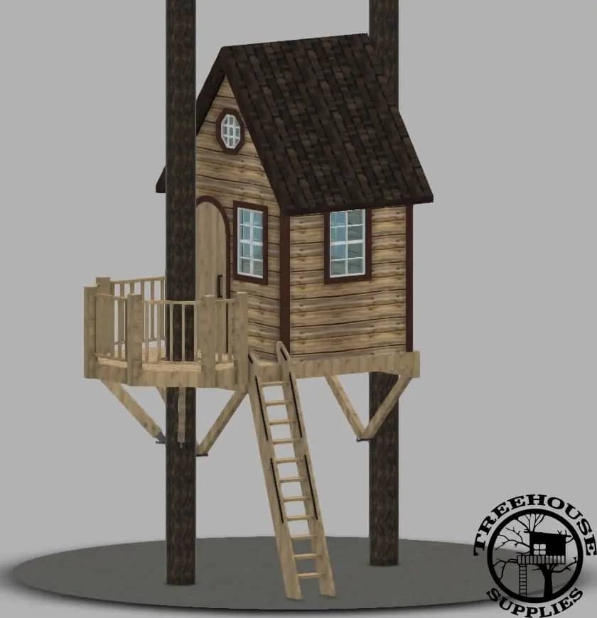 8' X 14' RECTANGULAR TREEHOUSE PLAN - Treehouse Supplies