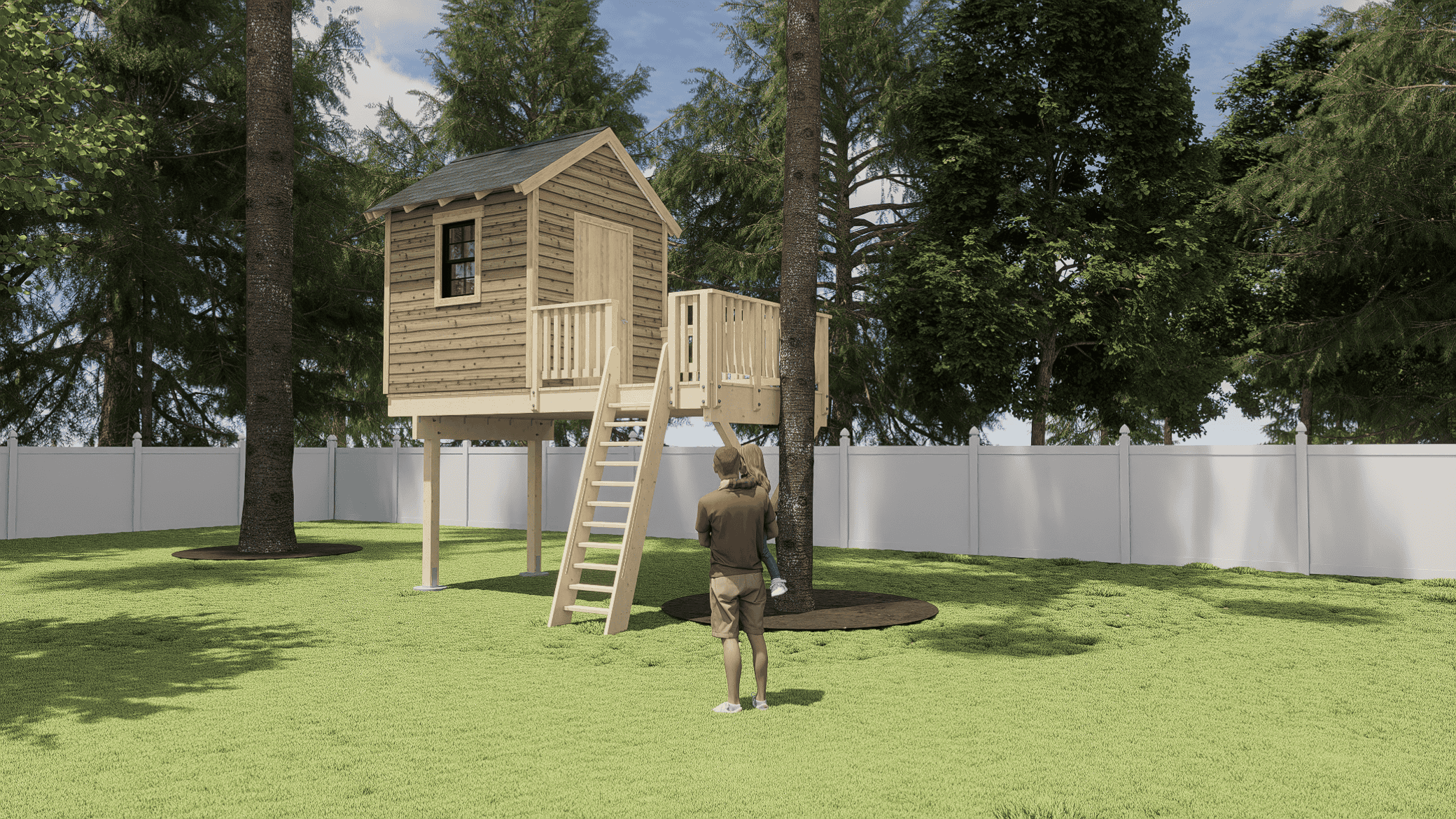 THE FINGER LAKES: STANDARD © 1 Tree 2 Post Treehouse Plan