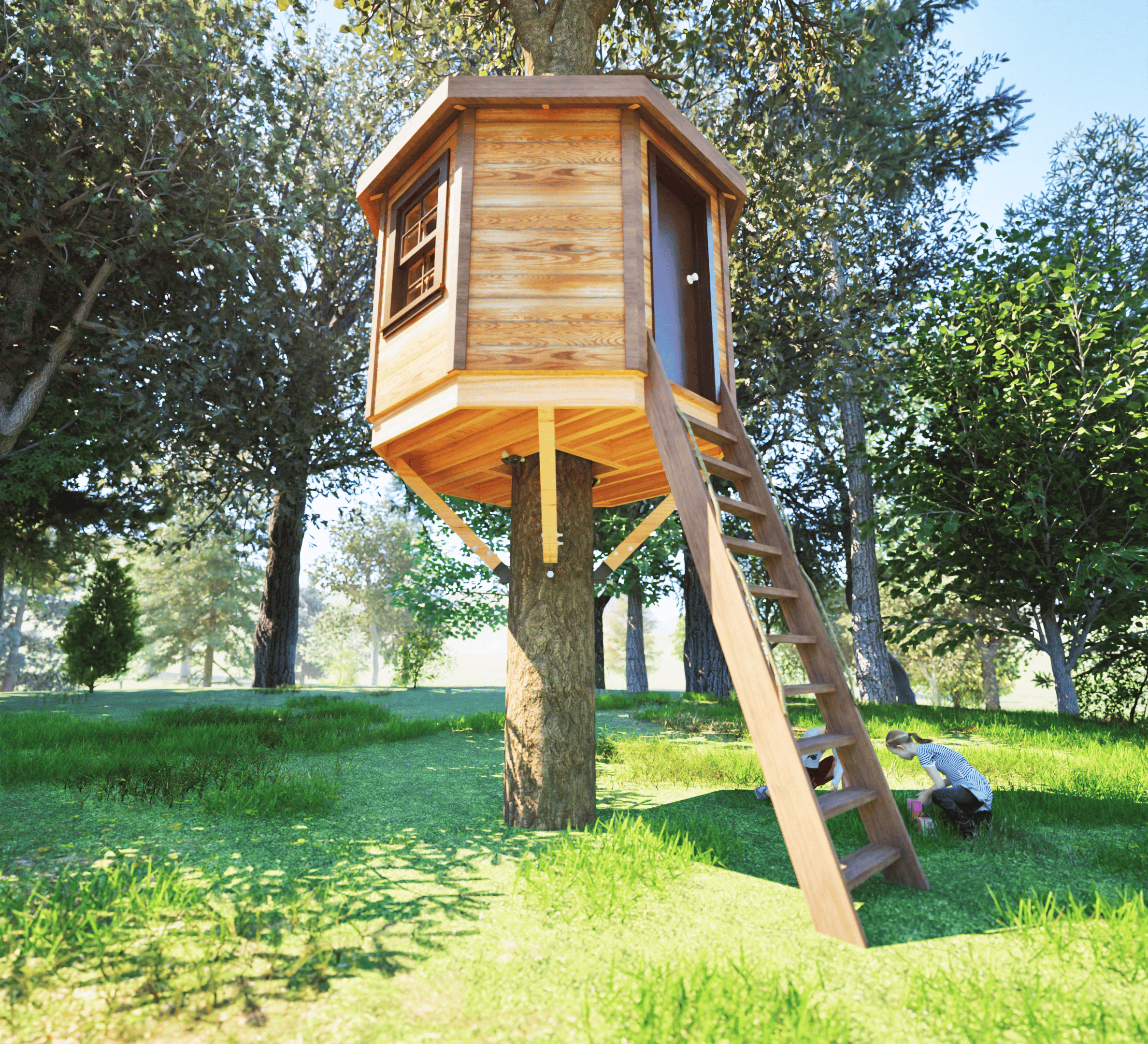 THE WHITE RIVER © : 8' Octagon Treehouse Plan